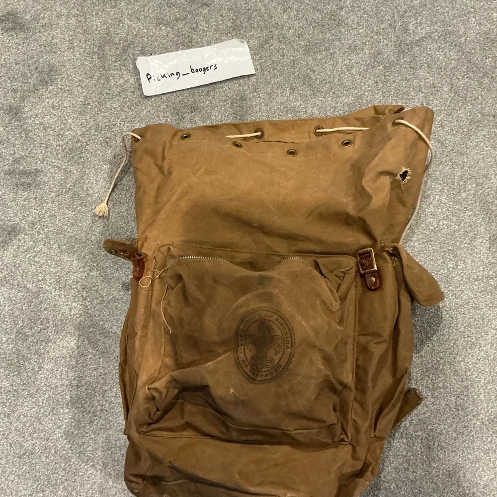 Vintage Boy Scouts Hiking, Canvas Backpack, And Cooking Set for‎ Outdoor Camping